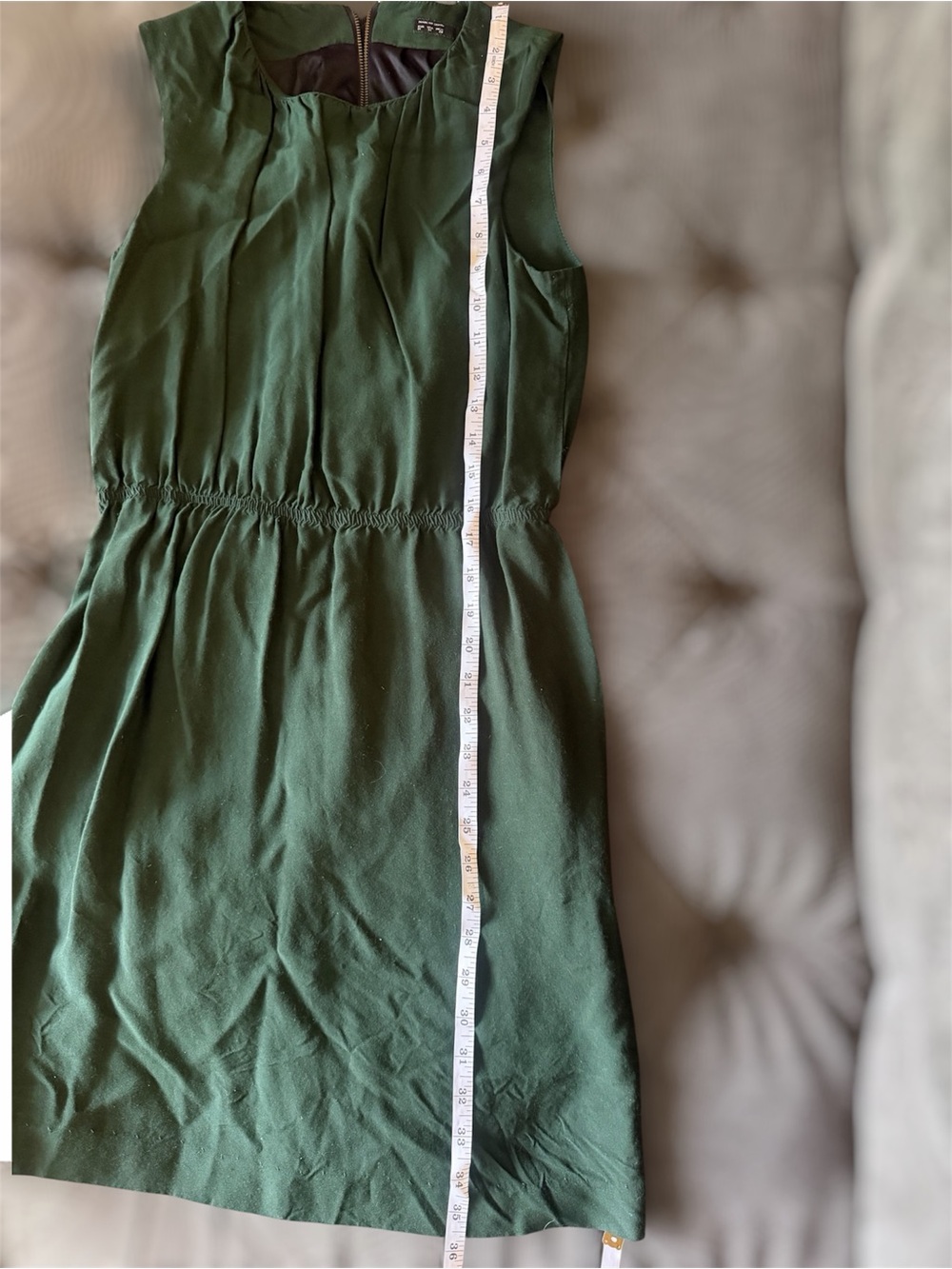 Zara Basic Olive Green Dress